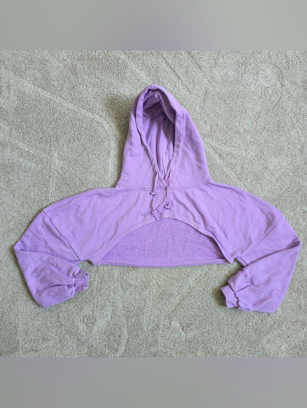 Popflex Mockneck Shruggie Cropped Pullover Sweatshirt Womens S/M Purple